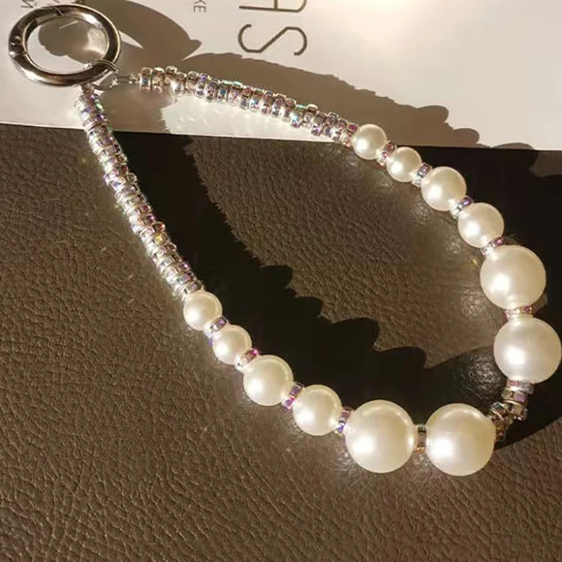 Pearl Mobile Phone Hanging Chain Rhinestone Diamond Light Luxury Pendant Fashion Trend Clothing Accessories Handmade Beads