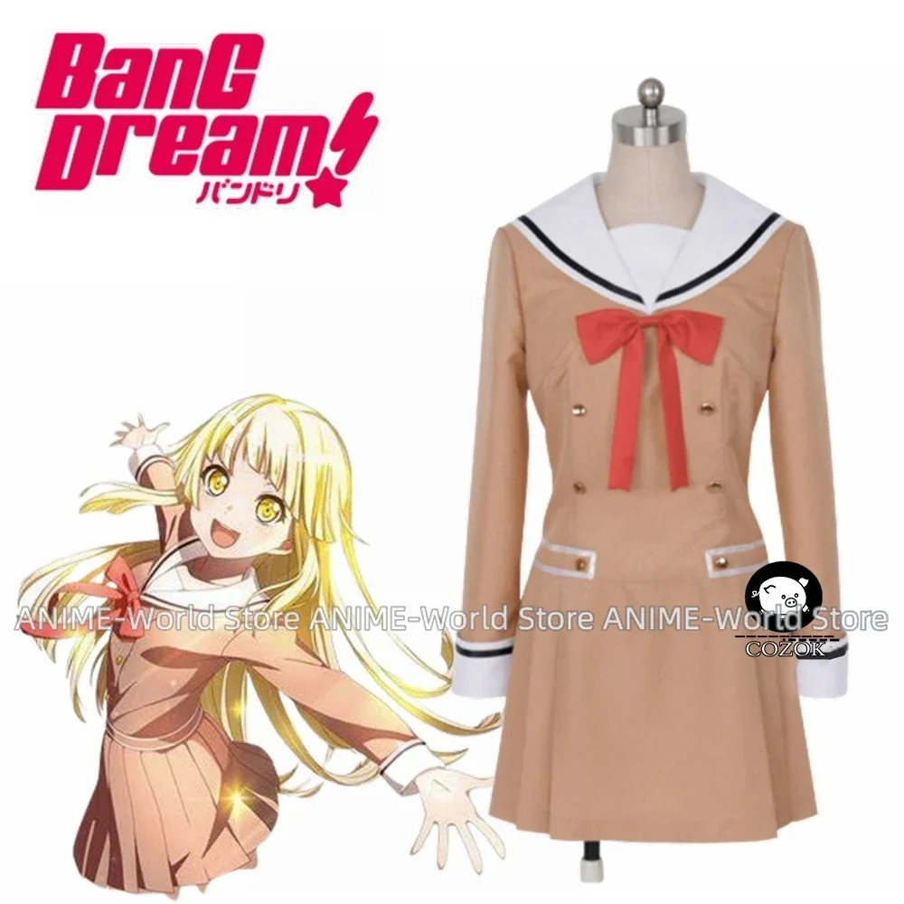 

Japanese Anime BanG Dream OYAMA Kasumi HANAZONO Cosplay Costume Girls High School Uniform Halloween Carnival Outfit Custom Made