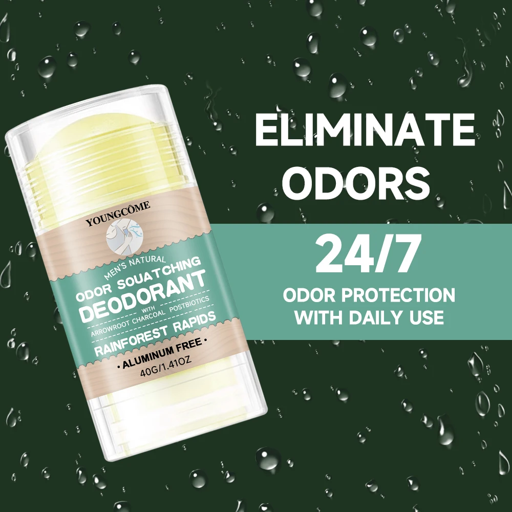 Men's Natural Deodorant Stick Anti Sweat Keep Dry Lasting Fragrance Remove Armpit Odor Underarm Refresh Stick Fade Body Odor