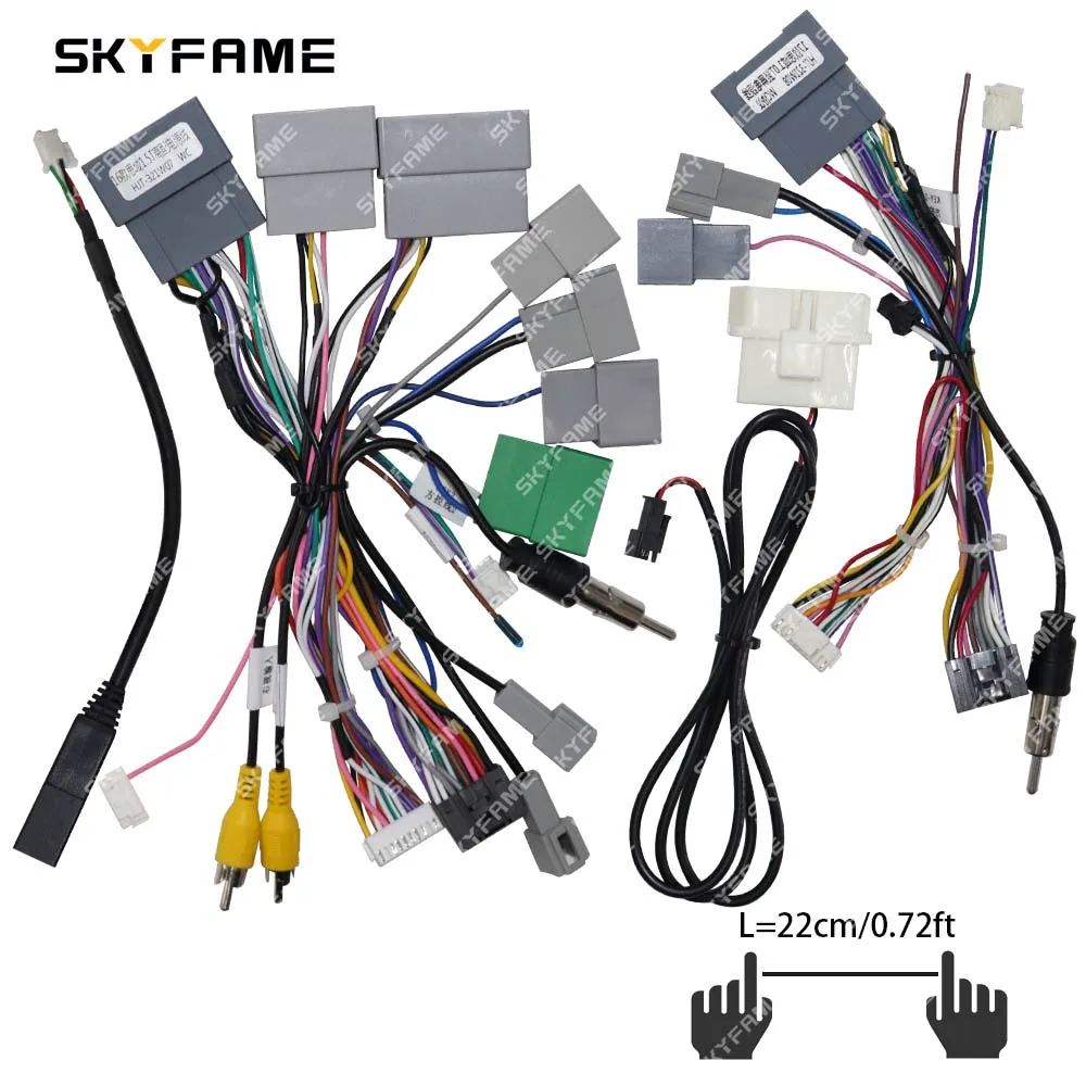 SKYFAME سيارة 16pin الأسلاك تسخير محول Canbus صندوق فك أندرويد راديو كابل الطاقة لهوندا سيفيك 1.0T-1.5T