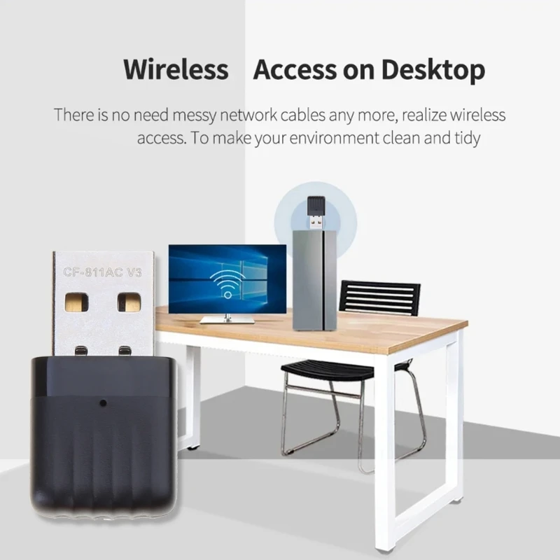 USB Wireless WiFi Adapter Mini USB Networking Card 2.4Ghz 650Mbps Wifi Card Dropship