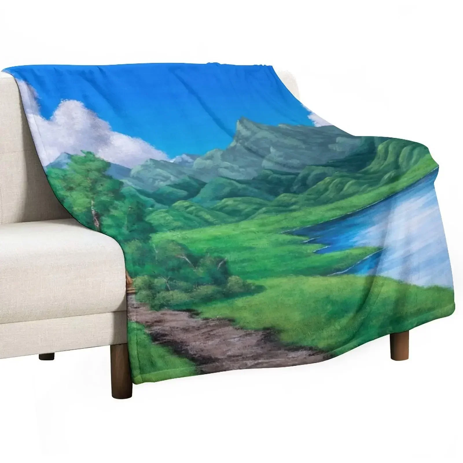 

Cabin by the Lake Throw Blanket Blankets For Baby Decorative Beds Blankets