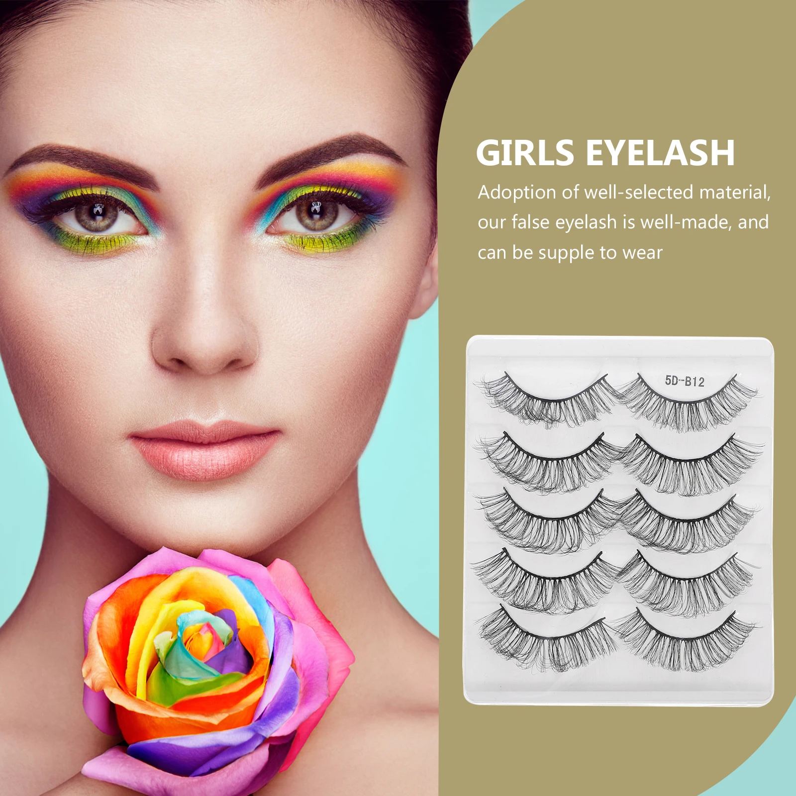 

5 Pairs False Eyelashes 18Mm Natural Look Reusable Fake Lashes For Women Party Wedding Daily Use Lash Extensions