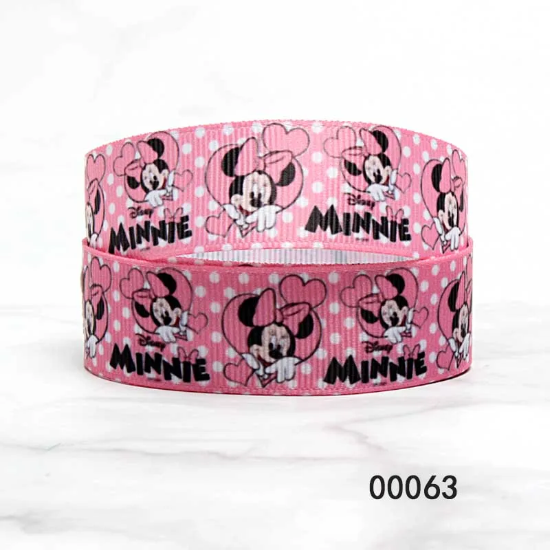 5Yards Love Minnie Mickey Mouse Printed Disney Brand Cartoon Ribbons