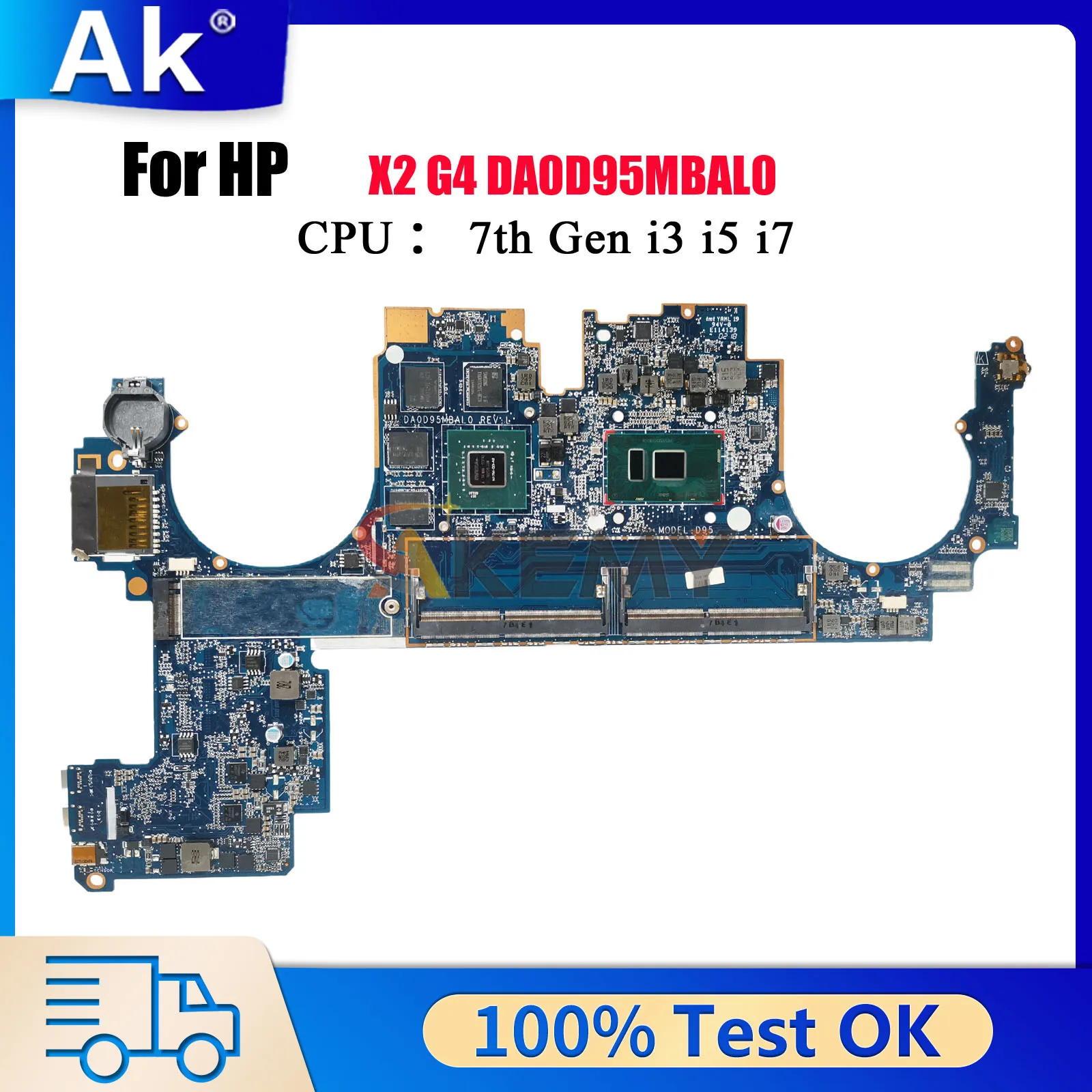 

DA0D95MBAL0 для ноутбука HP ZBook X2 G4, материнская плата L03242-001 с процессором i5 i7 Quadro M620, 100% полностью протестирована