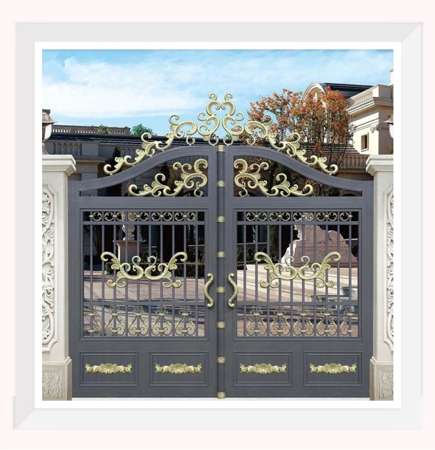 Customization Ace Antique Style Gate Designs High Quality High Quality Galvanized Iron Metal Gates  Main Entrance Gate Design