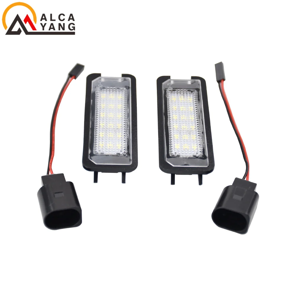 2Pcs Canbus LED Rear Number License Plate Lights For Seat Altea Exeo Ibiza MK4 6P Leon MK5 6F Toledo Skoda Superb Sedan 3T4 3T5