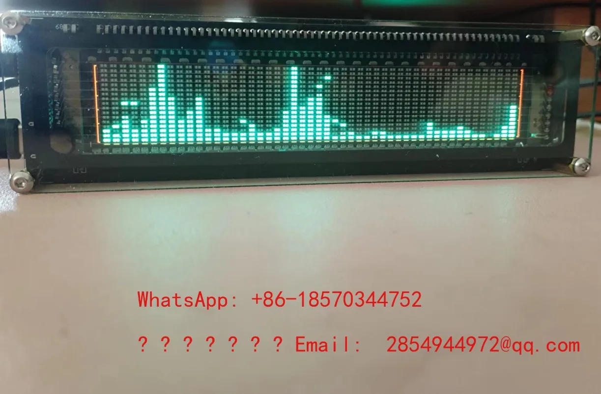 AK5017 New Version of Music Spectrum Display Rhythm Light, Clock, Voice-activated Wiring