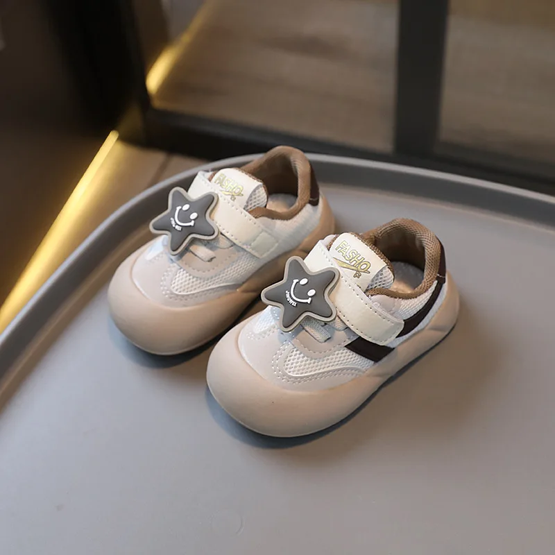 Skin-friendly Wide Toe Box Barefoot Toddler Sneakers School Shoes Non-Slip Breathable mesh