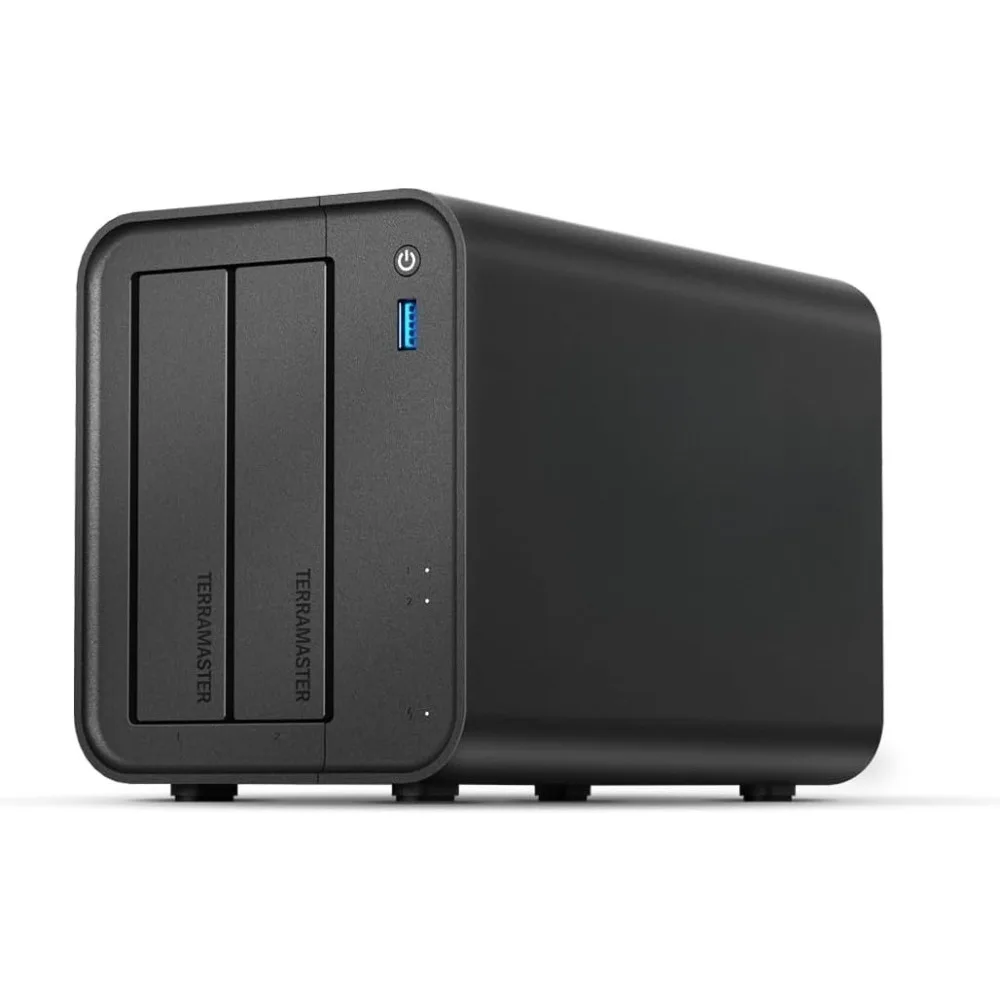 Quad-Core x86 NAS Storage 2-Bay 4GB RAM 2.5GbE LAN Multimedia Server for Home Users Diskless