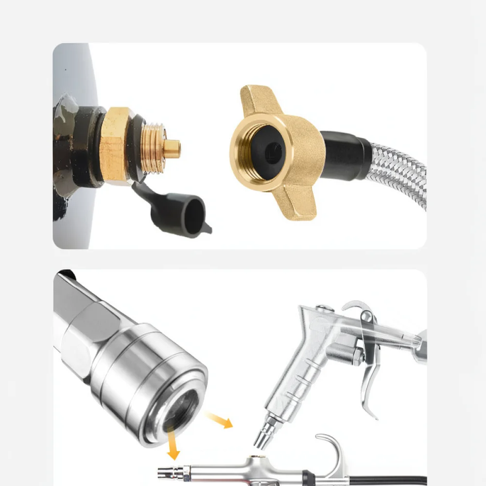 For Wanjiu Pneumatic Hose Connector Brass Nut Stainless Steel Pressure Pipe Self Locking Quick Release Fitting Part