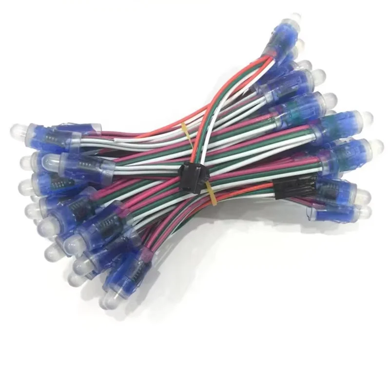 

50 шт. WS2811 светодиодный пиксельный модуль 12 мм постоянного тока 5 В водонепроницаемый RGB полноцветный 2811 1903 IC цифровой светодиодный рождественский свет