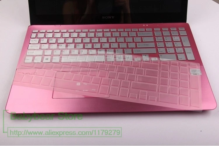 15 inch Silicone keyboard cover Protector for Sony VAIO SVF15 SVF 15 SVF15E SVF15N SVF15A16CXB SVF15N17CXB SVF15NB1GL