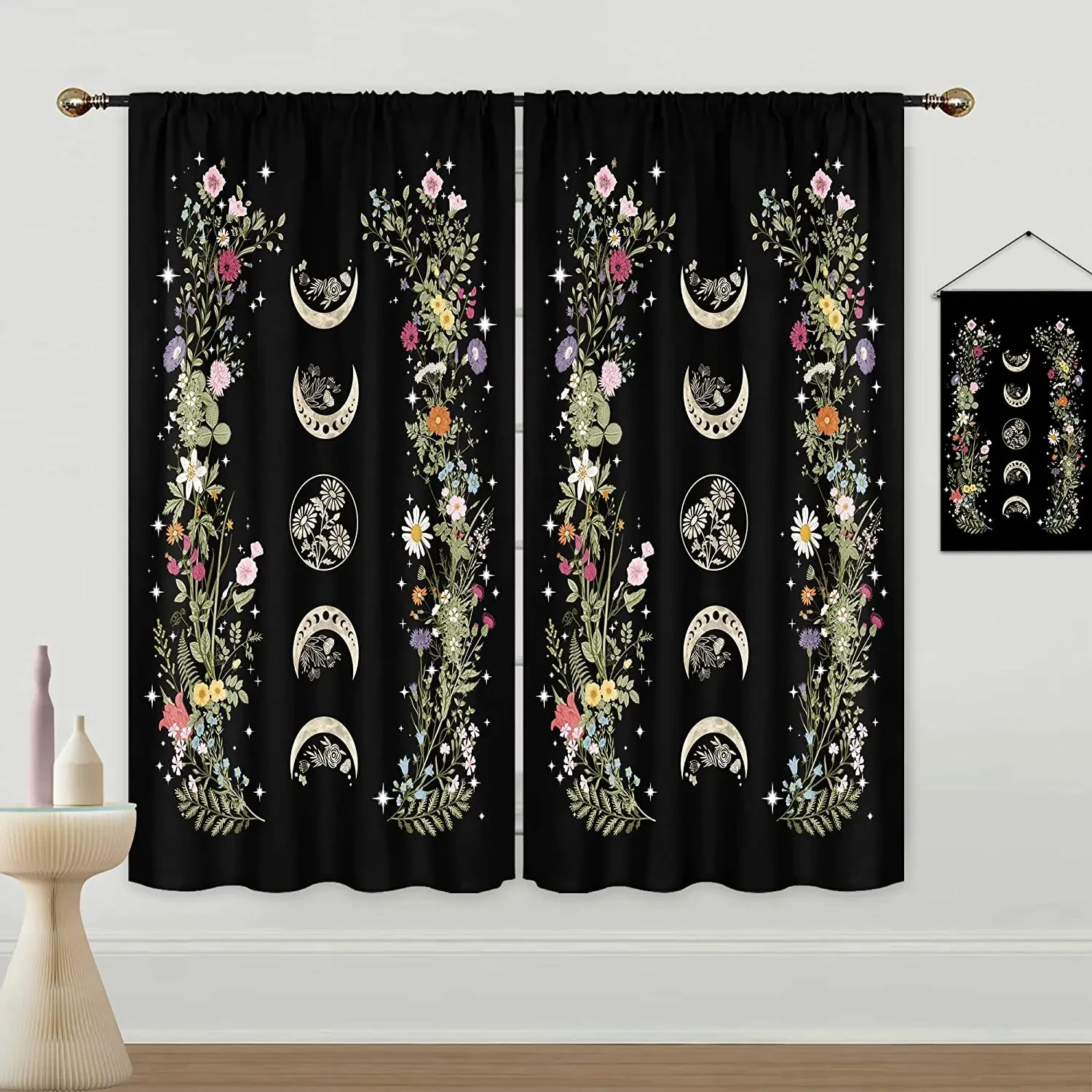 ستائر ذات تظليل عالي قوطي من magic y ، ستائر حديثة لغرفة النوم ، ستارة طبيعة ربيعية لغرفة المعيشة ، المطبخ ، جمالية #4