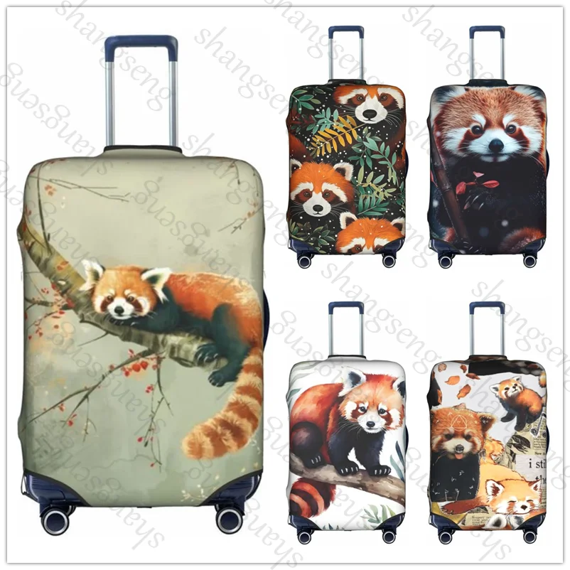 

Cute Red Panda Travel suitcase protective case, suitcase cover, elastic protection, washable Luggage cover, 18-32 in