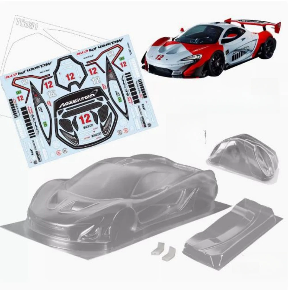 TC051 1/10 Maclaren P1 GTR Lexan Body 190mm for 1/10 RC Drift Car 257mm Wheelbase Tamiya tt01 tt02 Kyosho Fazer mk2 3Racing Mst