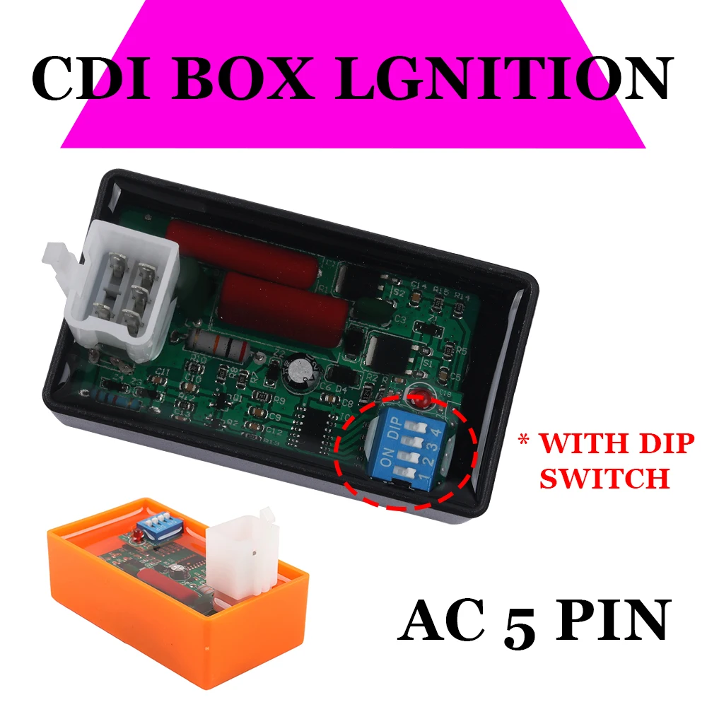 Dla POP100 Programowalny CDI dla motocykli Lgnition 5 Pin AC CDI Box Dla WAVE100 Racing YX140 Competitive Racing YX160 AT110 C90