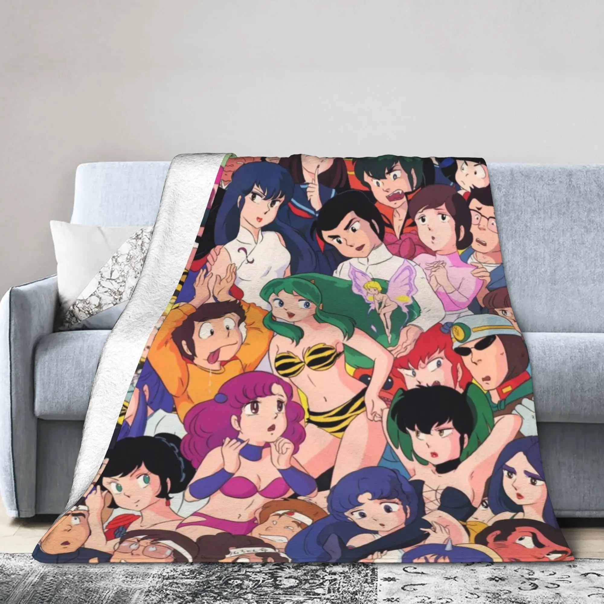 

Urusei Yatsura Blanket Soft Flannel Healing Gifts Throw Blanket Quilt