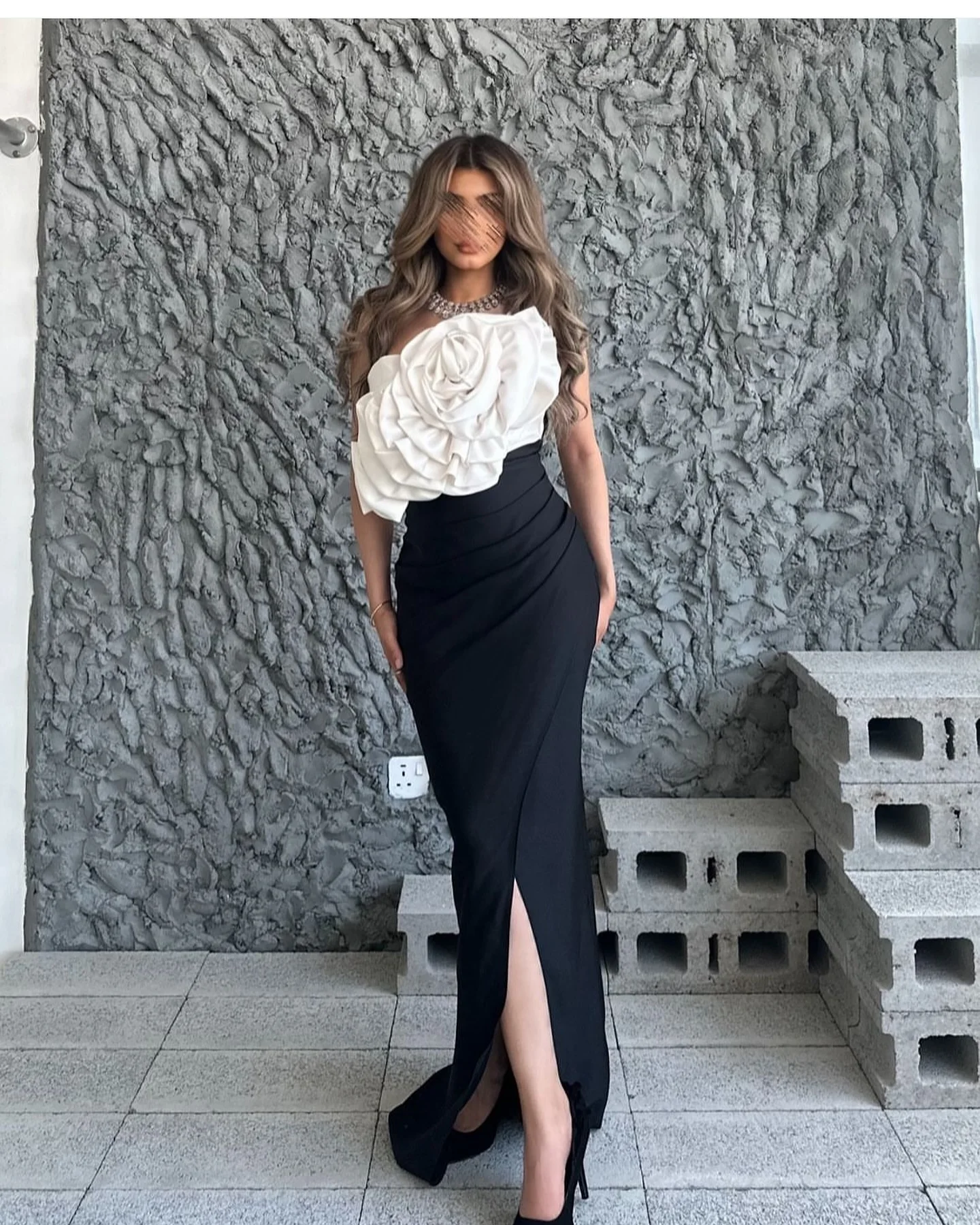 

Customized Sexy Jersey Mermaid 3D Flowers Evening Dress Temperament Strapless Sleeveless Floor Length فساتين سهرة