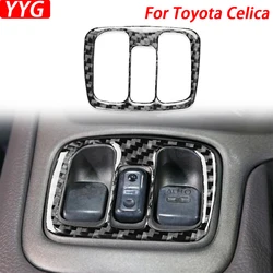 For Toyota Celica 2000-2005 Carbon Fiber Window Lift Control Panel Modified Cover Interior Decoration Car Accessories Sticker