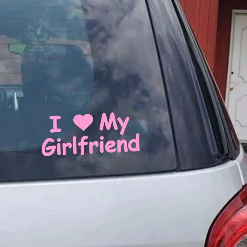 I love my girlfriend's car sticker 1 piece - suitable for all vehicles' car stickers