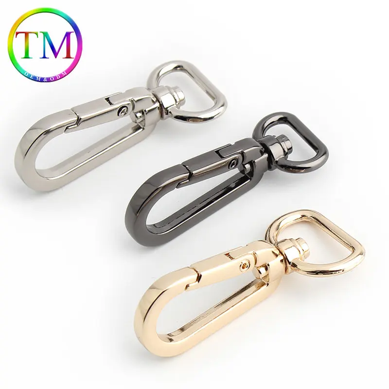 10-50Pcs 4Colors Metal Swivel Oval Ring Snap Hook Bag Strap Belt Webbing Lobster Clasp Carabiner Diy Hardware Accessories