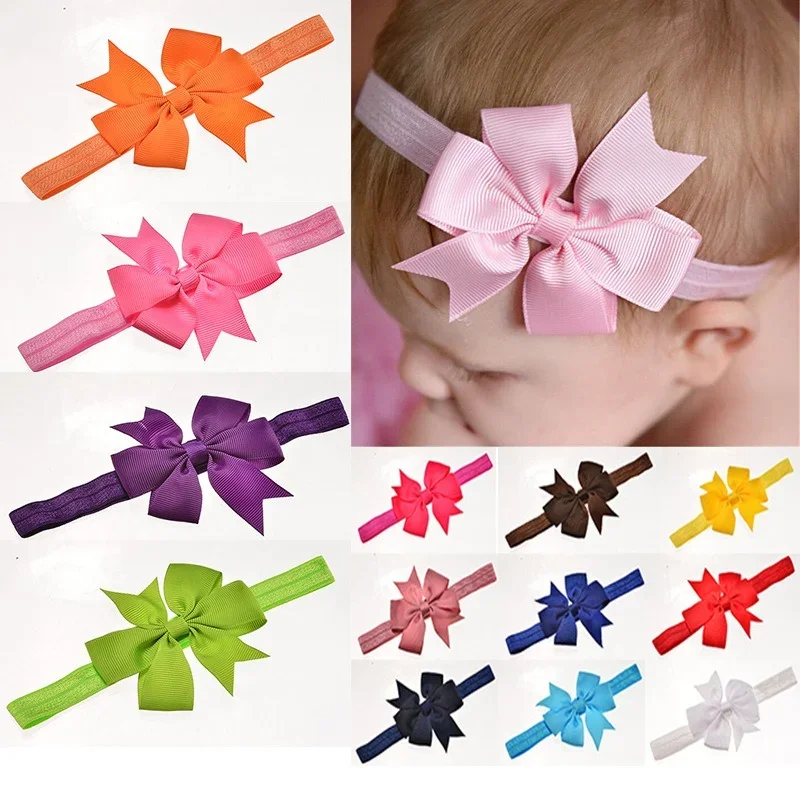 Baby Girl Headband Infant Hair Accessories Newborn Headwear Christmas Gift Toddlers Bandage Ribbon Bowknot Bow Elastic