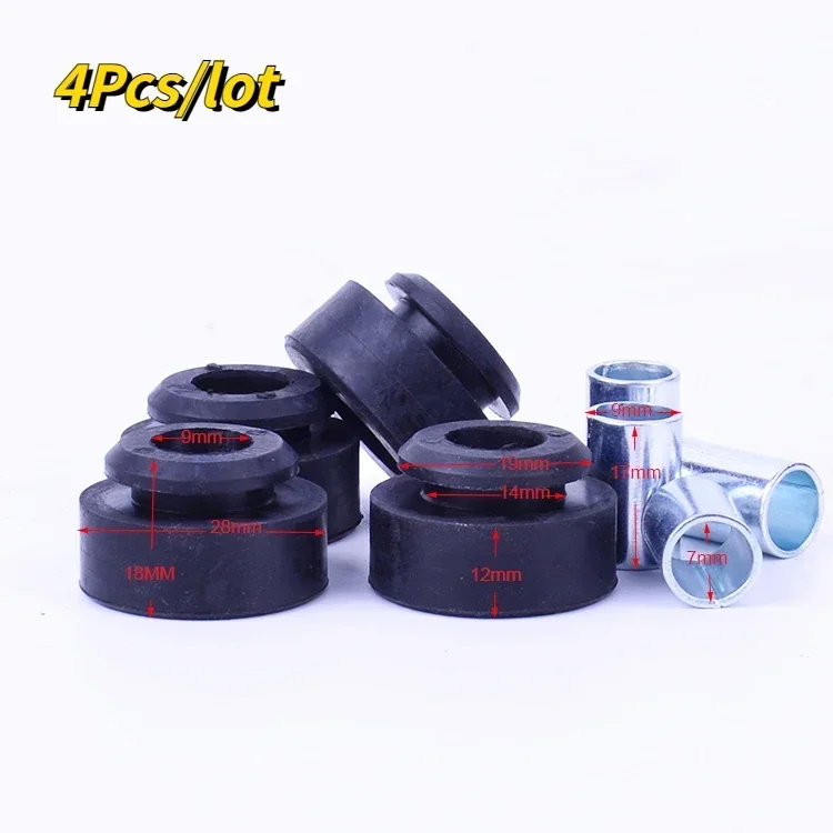 4Pcs Universal Refrigerator Compressor Shock Absorbing / Anti-Vibration Rubber Feet with Foot Sleeve