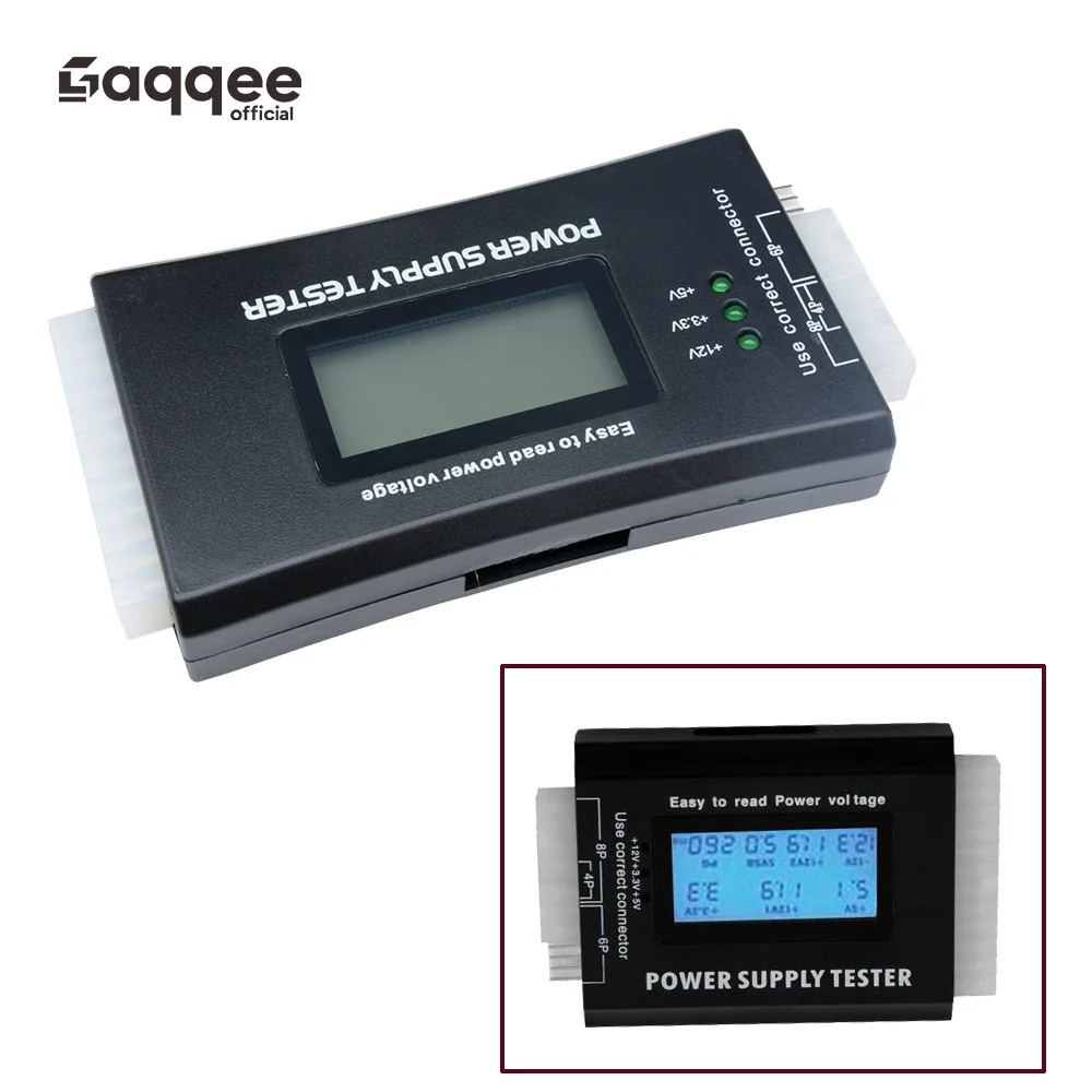 ATX Power Digital LCD Display PC Computer 20/24 Pin Power Supply Check Source Tester Power Measuring Diagnostic Tester Tool