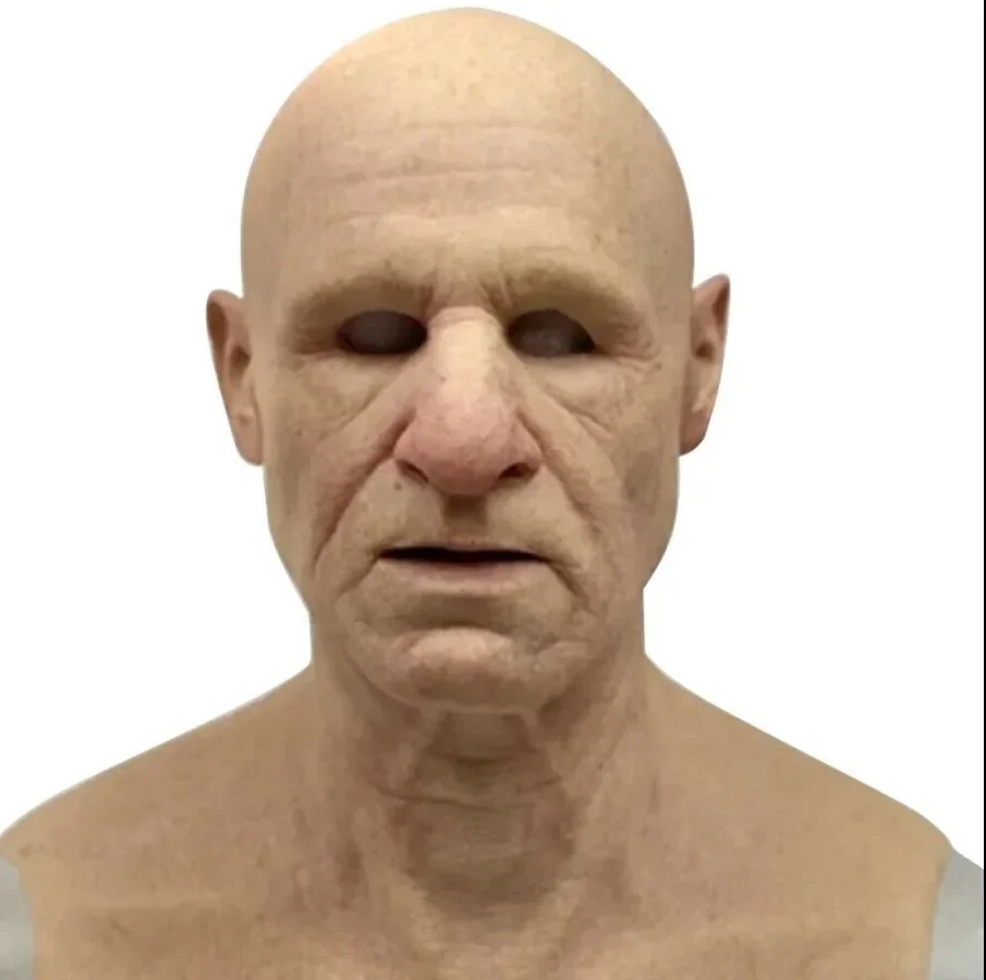 Realistic Bald Old Man Mask Breaking Bad Walter White Mask Heisenberg Latex Mask Adult Halloween Cosplay Party Masquerade Props