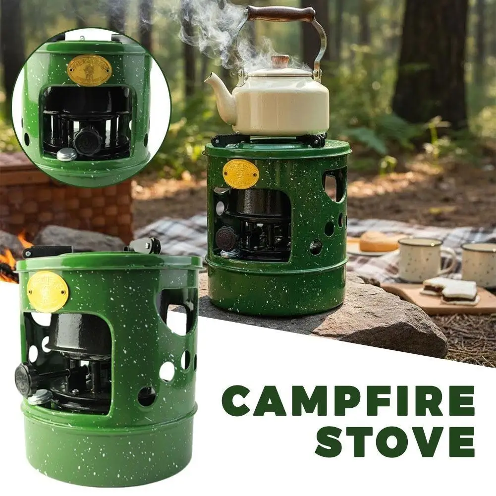 Integrated Portable Kerosene Camping Stove Burner Adjustable Flame Support Kerosene Diesel for Fishing Picnic Outdoor Cooking