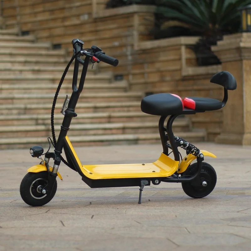 36V small electric scooter, adult double ladies' electric scooter, cute baby car, parent-child car, Harley