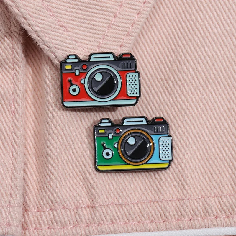 Cartoon Machine Metal Brooch Car Sewing Machine Phone Music CD Typewriter Camera Ruler Storage Card Badge Punk Pins Jewelry Gift