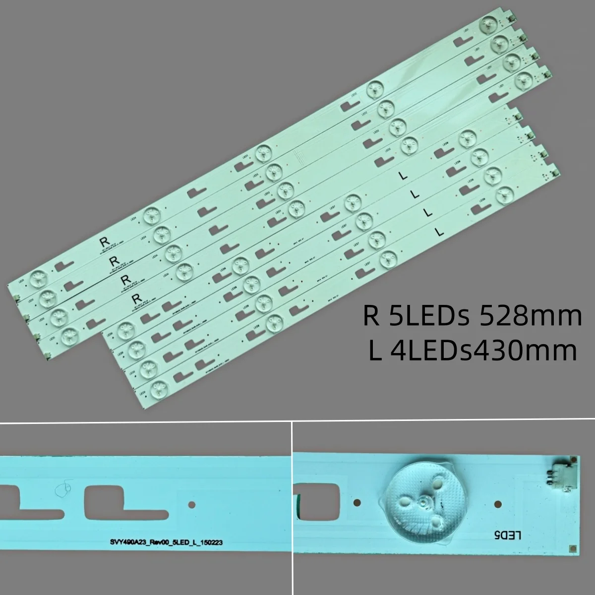 LED Backlight Strips For  KD-49XD7004 KD-49XD7005 KD-49XD7066 KD-49X8000C KD-49X8005C XBR-49X800CBand Rulers SVY490A23