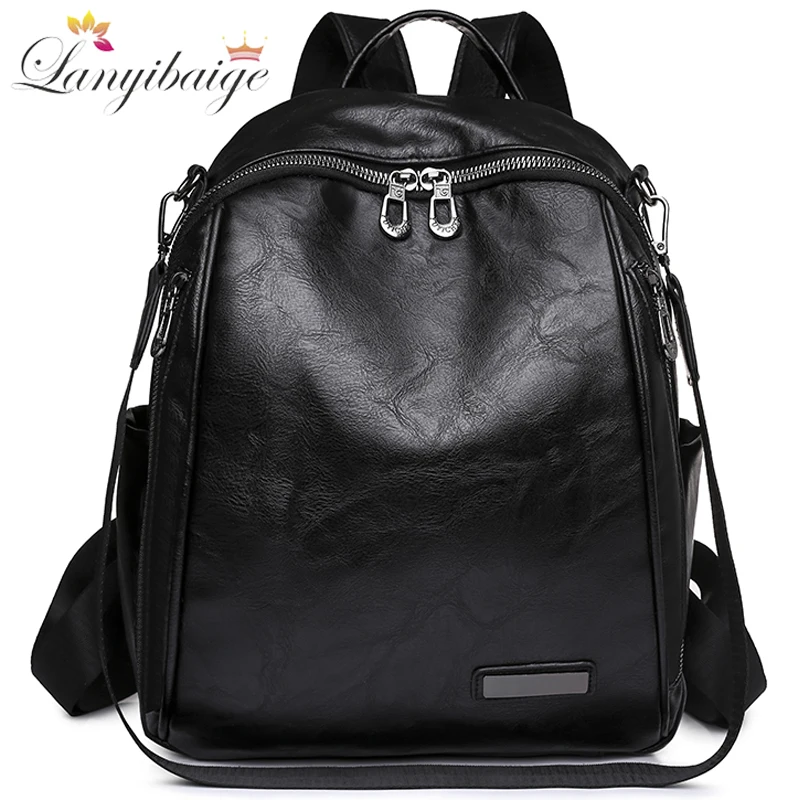 Fashion Soft Leather Backpack Luxury Designer Anti-theft Women Travel Bagpack 2023 Large Capacity Handbag Shoulder Bags Mochilas