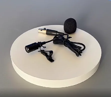 Black Lavalier Lapel Microphone  3.5MM  For Wireless System With Microphone Cover  Plastic Lavalier Lapel Microphone