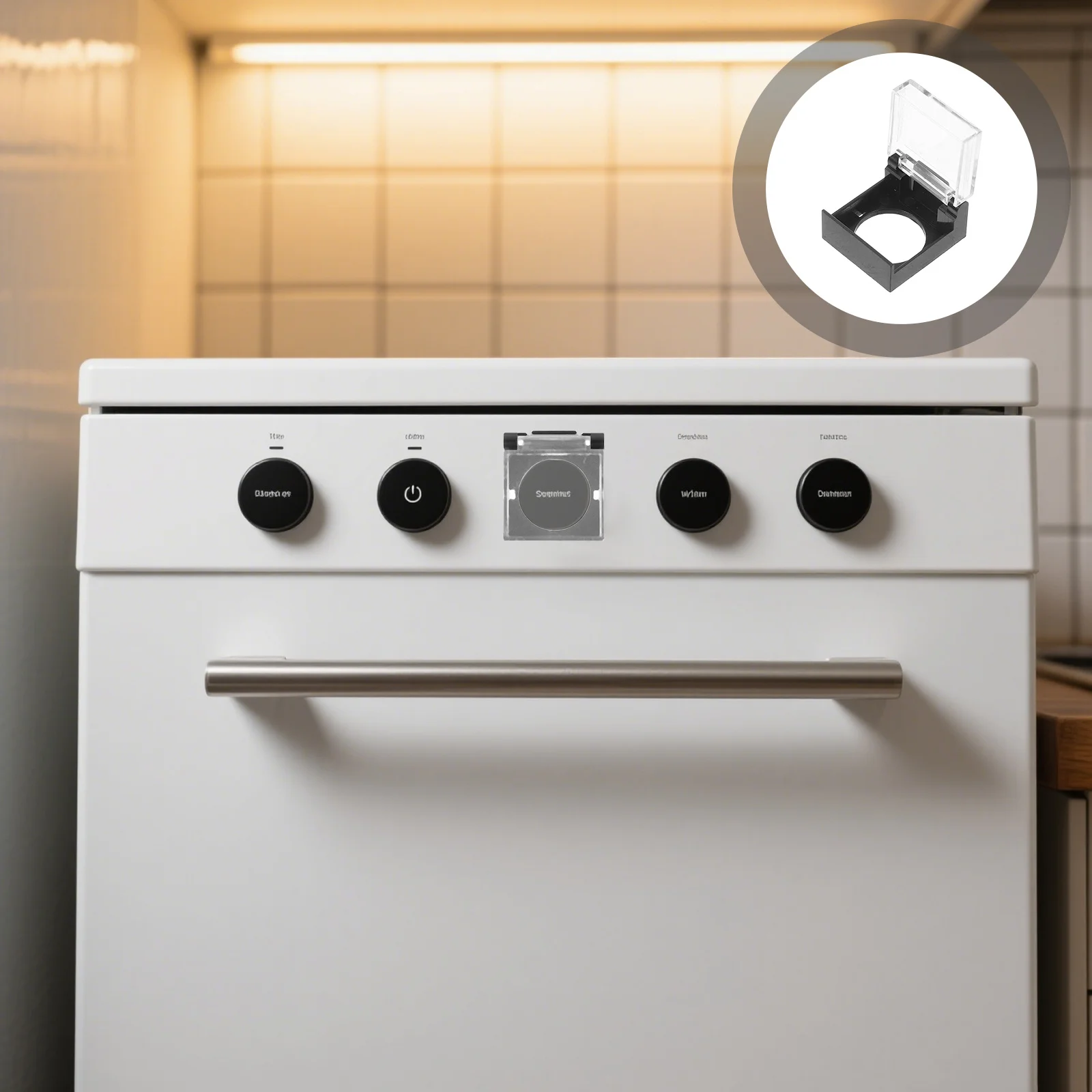 

8Pcs Button Protection Covers Power Switch Guard for Washer Dishwasher Anti-Accidental Push Button Plastic Protector