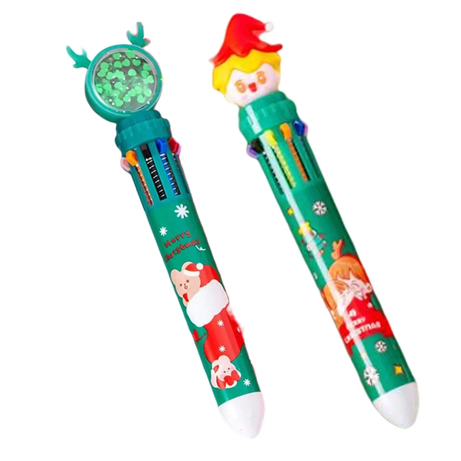 Multicolor Pen, 0.5mm 10 in 1 Retractable Ballpoint Pen for Students Children Gift