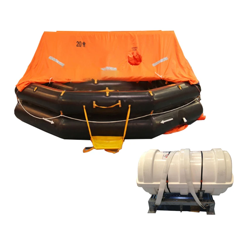 SOLAS Approved Throw Over Inflatable Type Life Raft Marine Emergency Inflatable Life Raft for Sale Customized