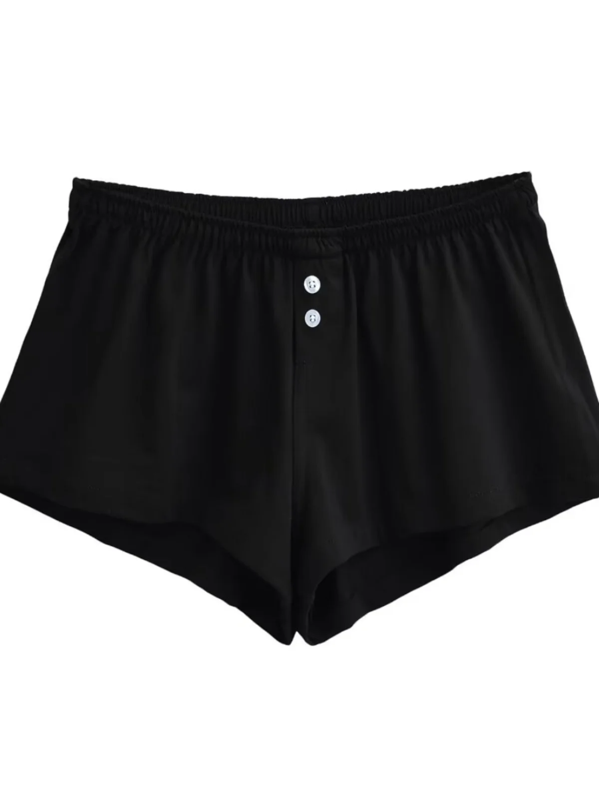 Comfortable Low-Waist Multi-Buckled Thin Wide-Leg Casual Shorts Home Wear Versatile Three-Quarter Length Fashionable Shorts