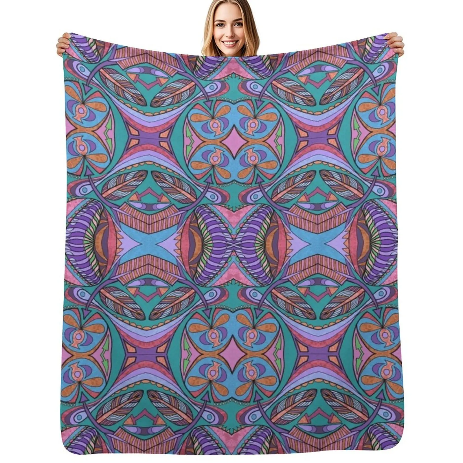 

Bohemian Gliobana Pastel Throw Blanket Vintage Hairys Moving Beautifuls Blankets