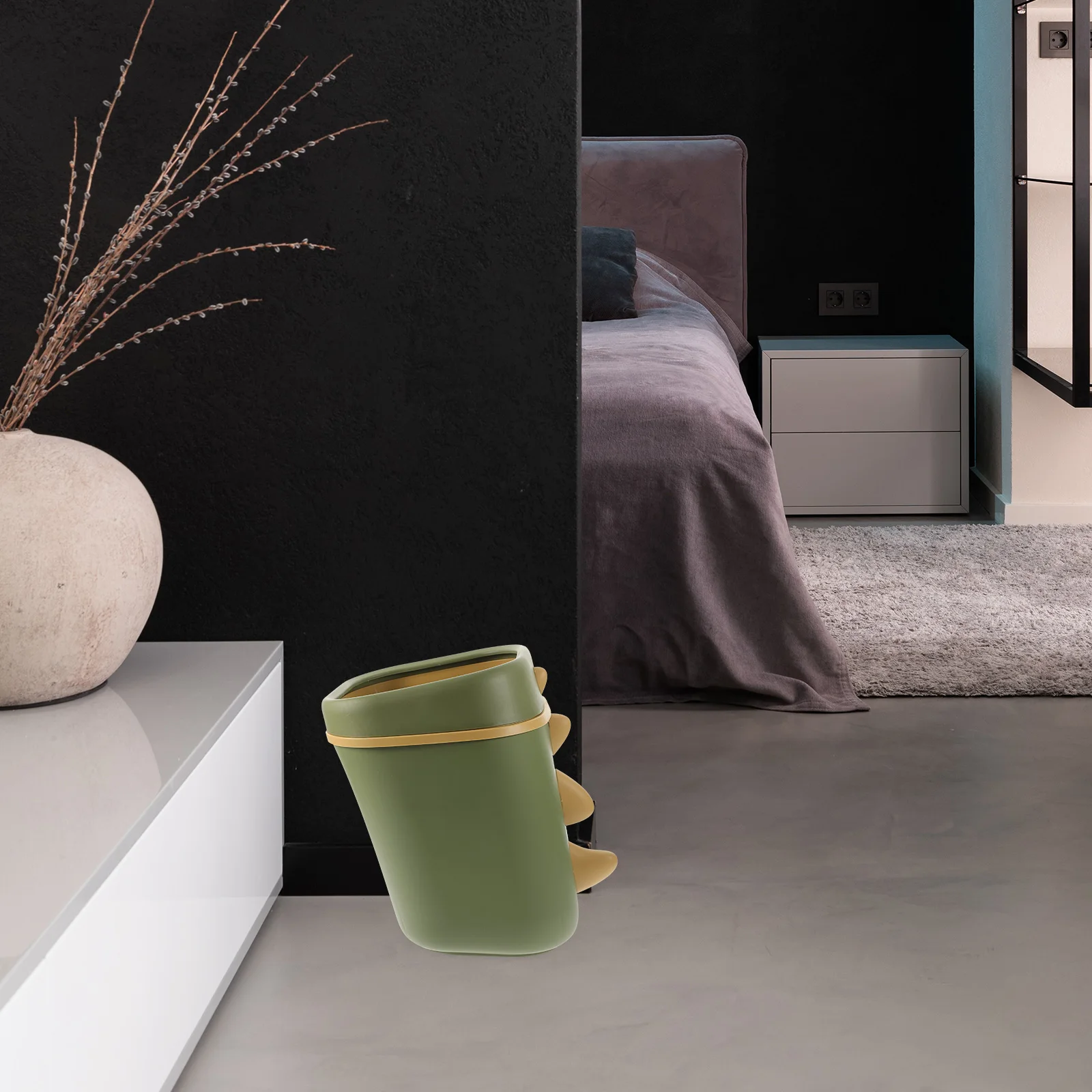 

Plastic Dinosaur Trash Can Cartoon Design Large Capacity Home Office Use Adorable Garbage Bin Bedroom Accessories Men