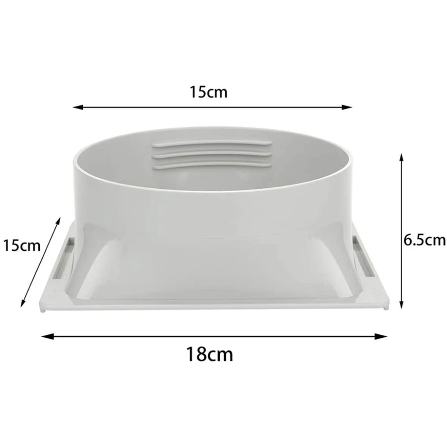 에어컨 배기 호스 인터페이스, 휴대용 홈 모바일 에어컨 바디 피팅 커넥터, 사각형 15cm