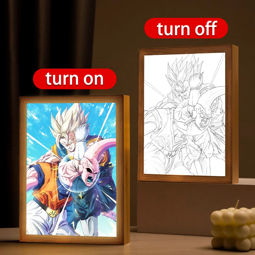 

Аниме Dragon Ball персонаж Гоку женщина Сайян светодиодная картина декоративная лампа для спальни изысканный подарок на день рождения 1 шт.