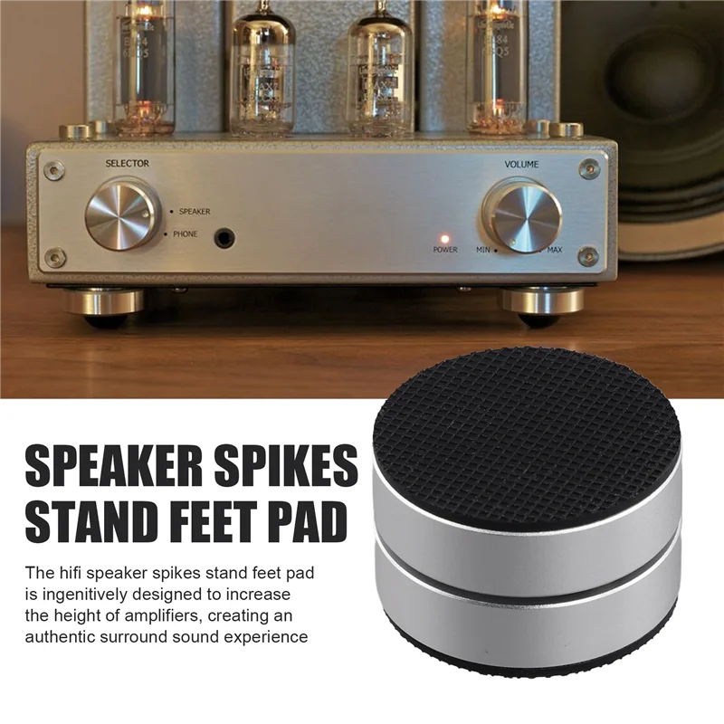 

Dependable-4Pcs Aluminum Alloy Shock-Absorbing Foot Studs, Sound System Foot Pads, 3-Point Steel Ball Support Amplifier Base Fee