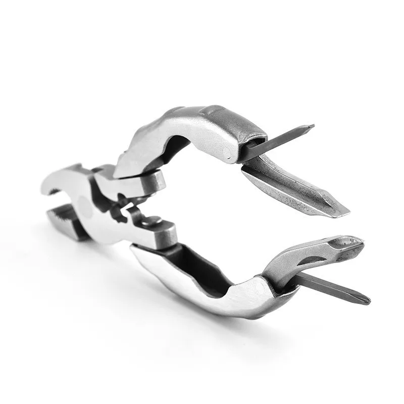 Multi-functional Mini EDC Tool Round Head Pliers Outdoor Camping Gadget Multi-purpose Combination Portable Tool Screws 9 in 1