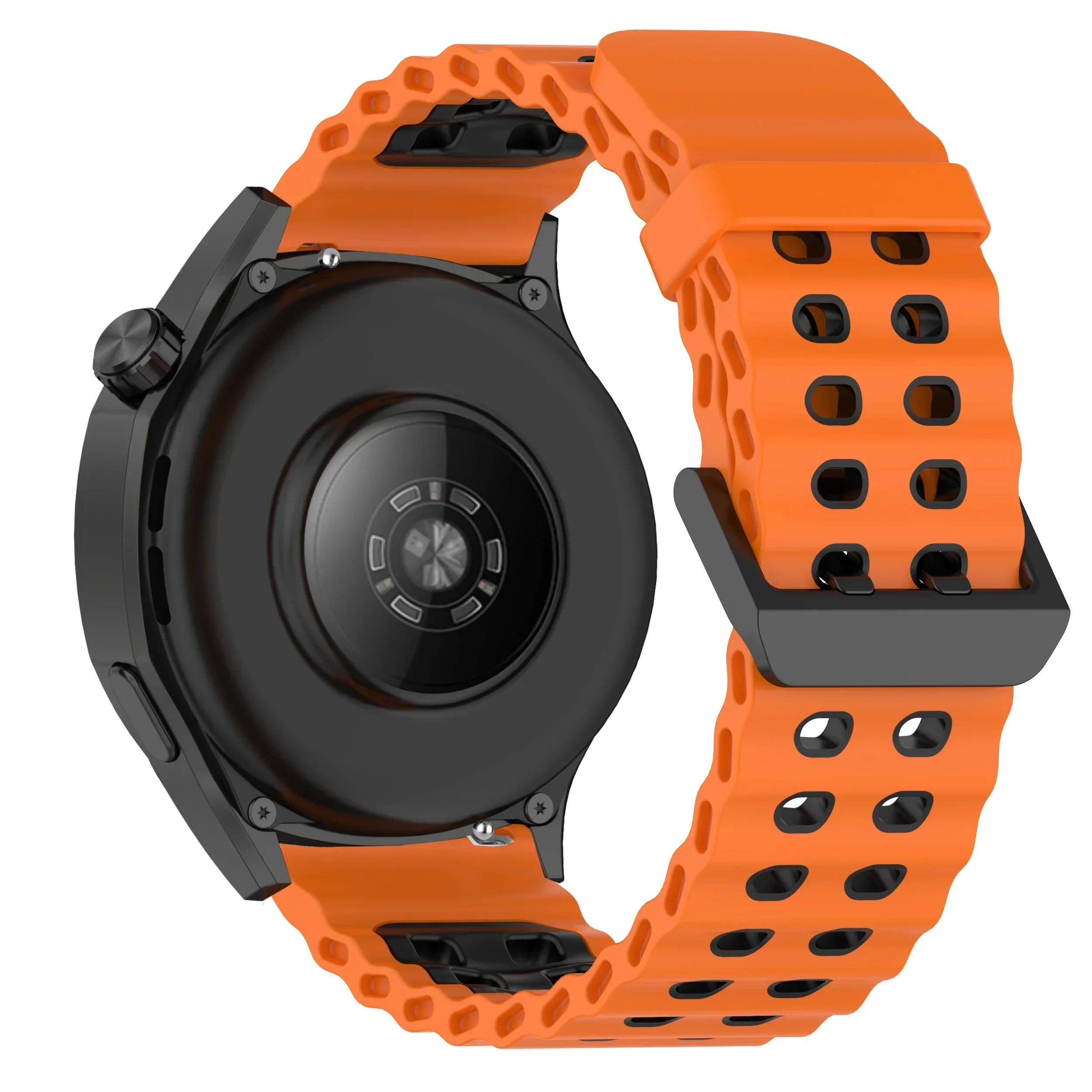 22 mm Ocean-Silikonarmband für Amazfit Active Max/Balance 2/Bip 6 5/GTR 4 3 2 2e/Stratos 3 2/Cheetah Round-Pro/Pace Zweifarbiges Armband – Detail 12