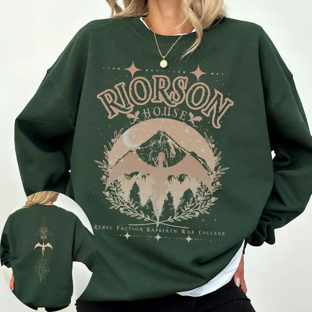 Xaden Riorson House Basgiath War College Sweater Fourth Wing Comfort Sweatshirt Unisex Y2K Pullovers Funny Sweatshirt Streetwear