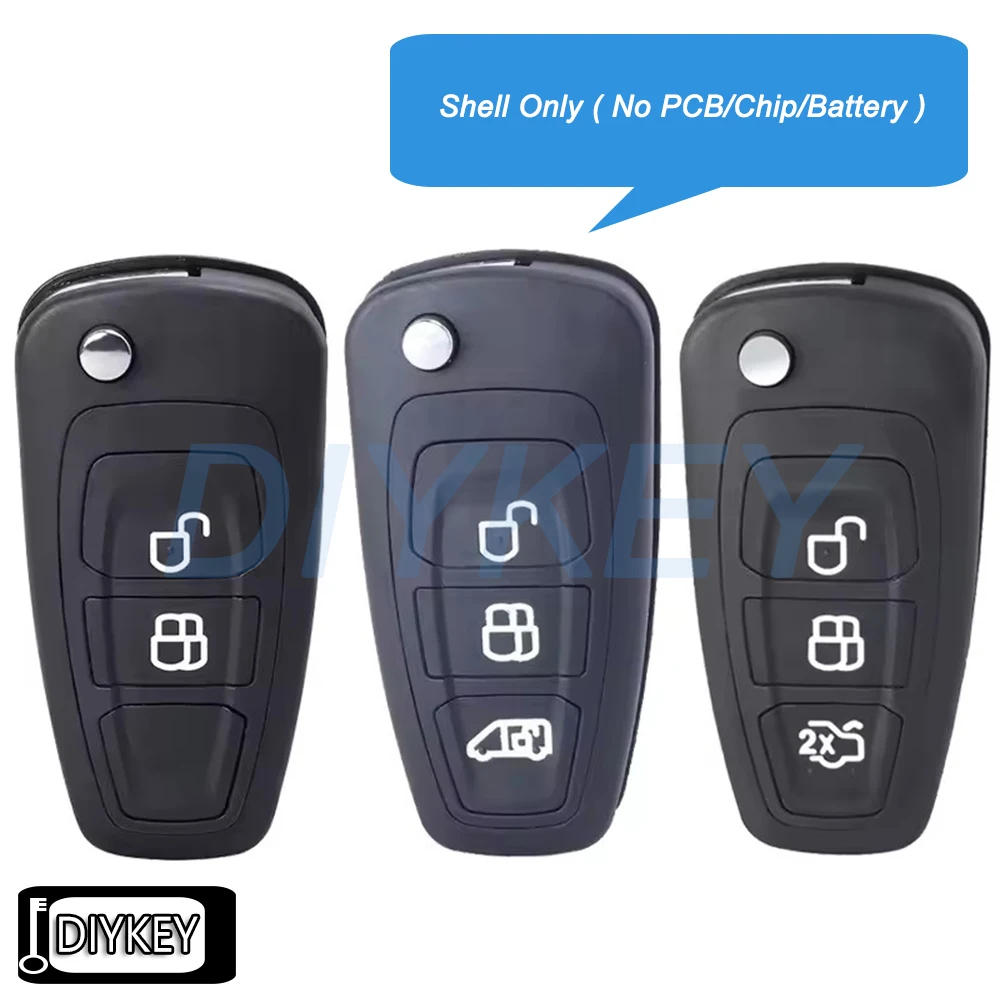 

Чехол с 2/3 кнопками, откидной пульт дистанционного управления, сменный чехол для Ford Ranger Transit Custom Focus C-Max Fiesta Mondeo