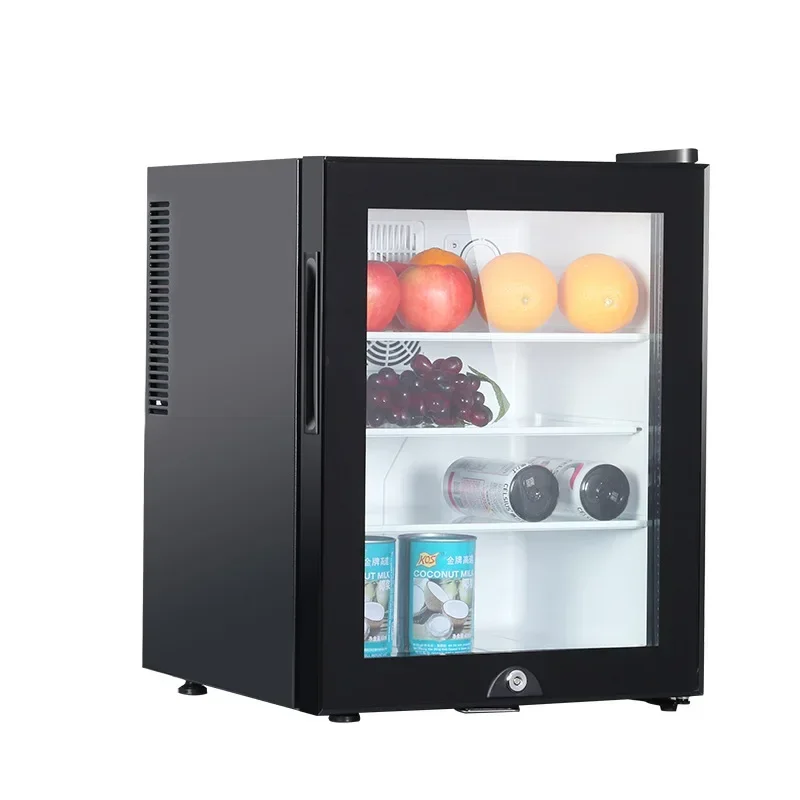 40L Single Door Mini Fridge with Freezer 40L Glass Door Portable Smart Refrigerator for Home Car Dual Use